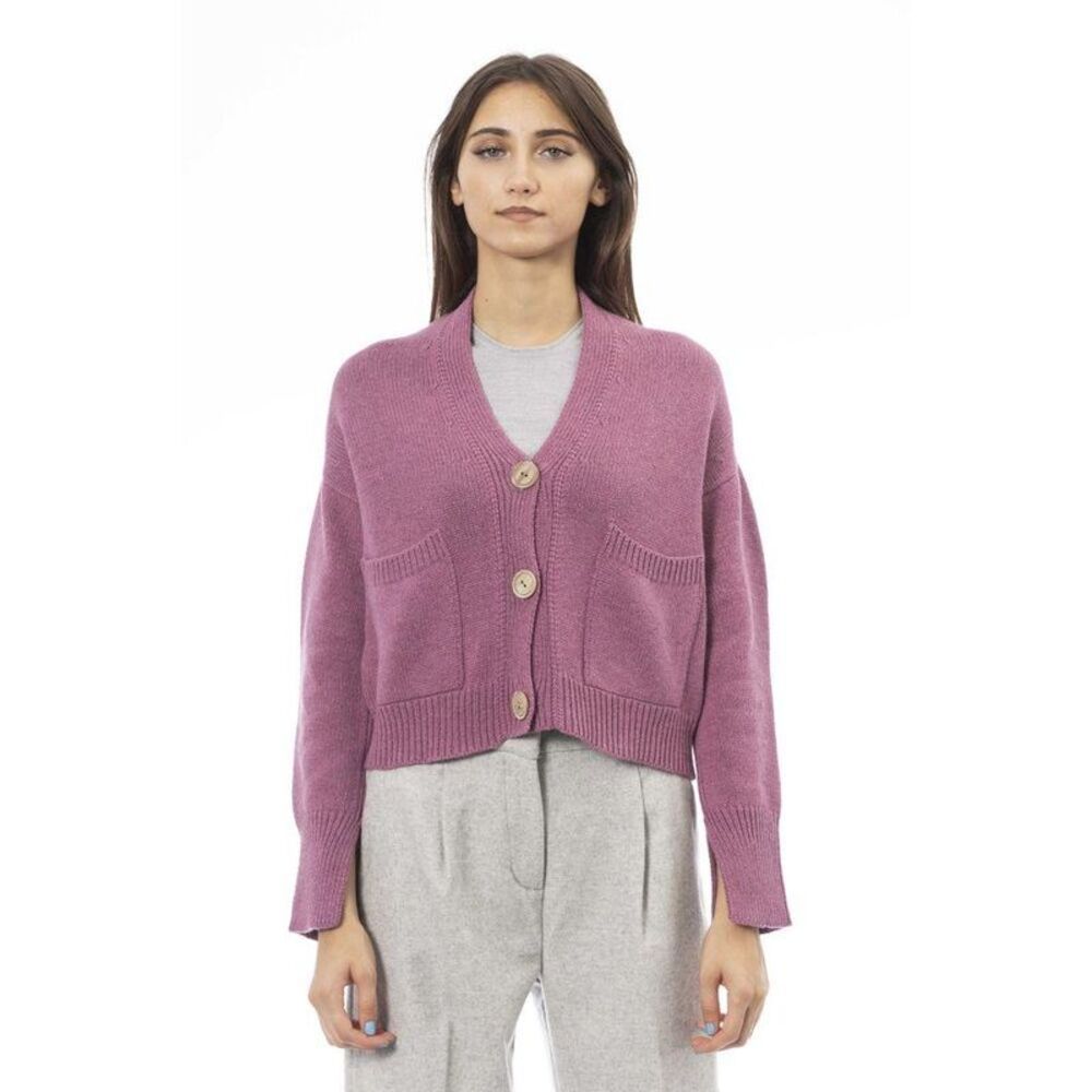Alpha Studio VNeck Pocketed Cardigan Women Multicolor Cardigans